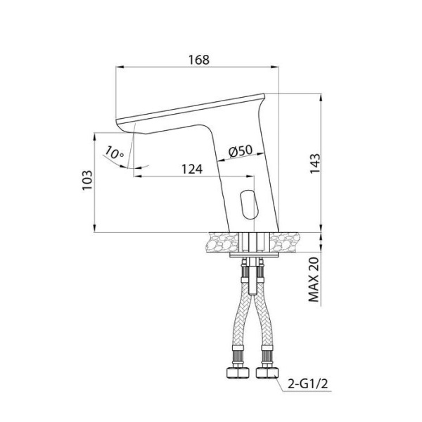 Смеситель для умывальника Iddis Pulse, сенсорный (PULSBS2i86)